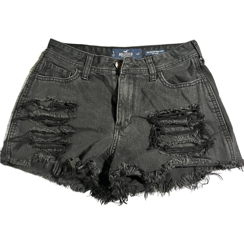 Hollister Black Boyfriend High Rise Shorts Size 5/27
